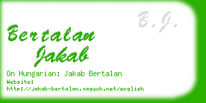 bertalan jakab business card